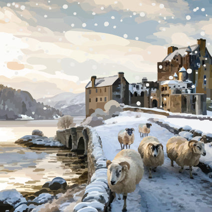 Periodic Society Winter Sheep Blank Greeting Card