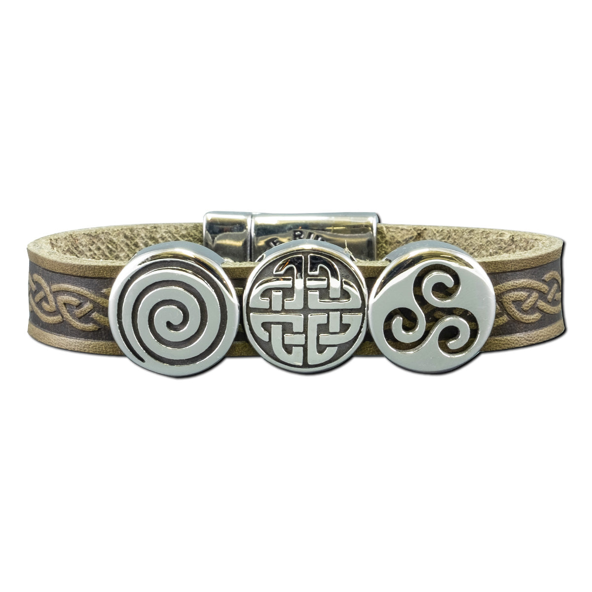 Lee River Leather stainless-celtic-knot-aoife-magnetic-cuff_
