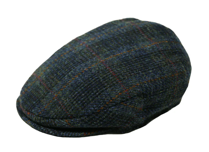 Vintage Cap | Navy & Moss Green Glen Check
