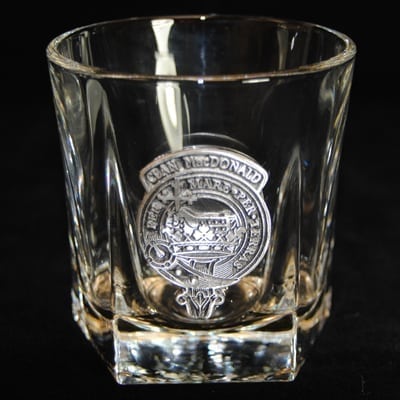 Grant Clan Crested Rocks Glass