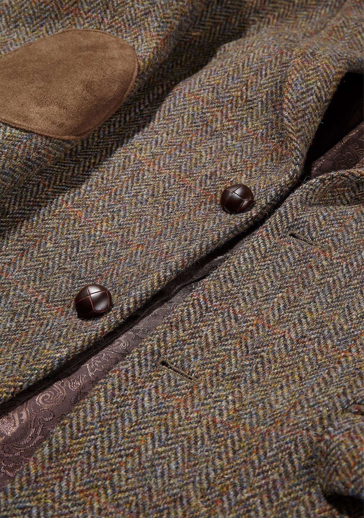 BuckTrout Harris Tweed Mens Patrick Jacket Brown