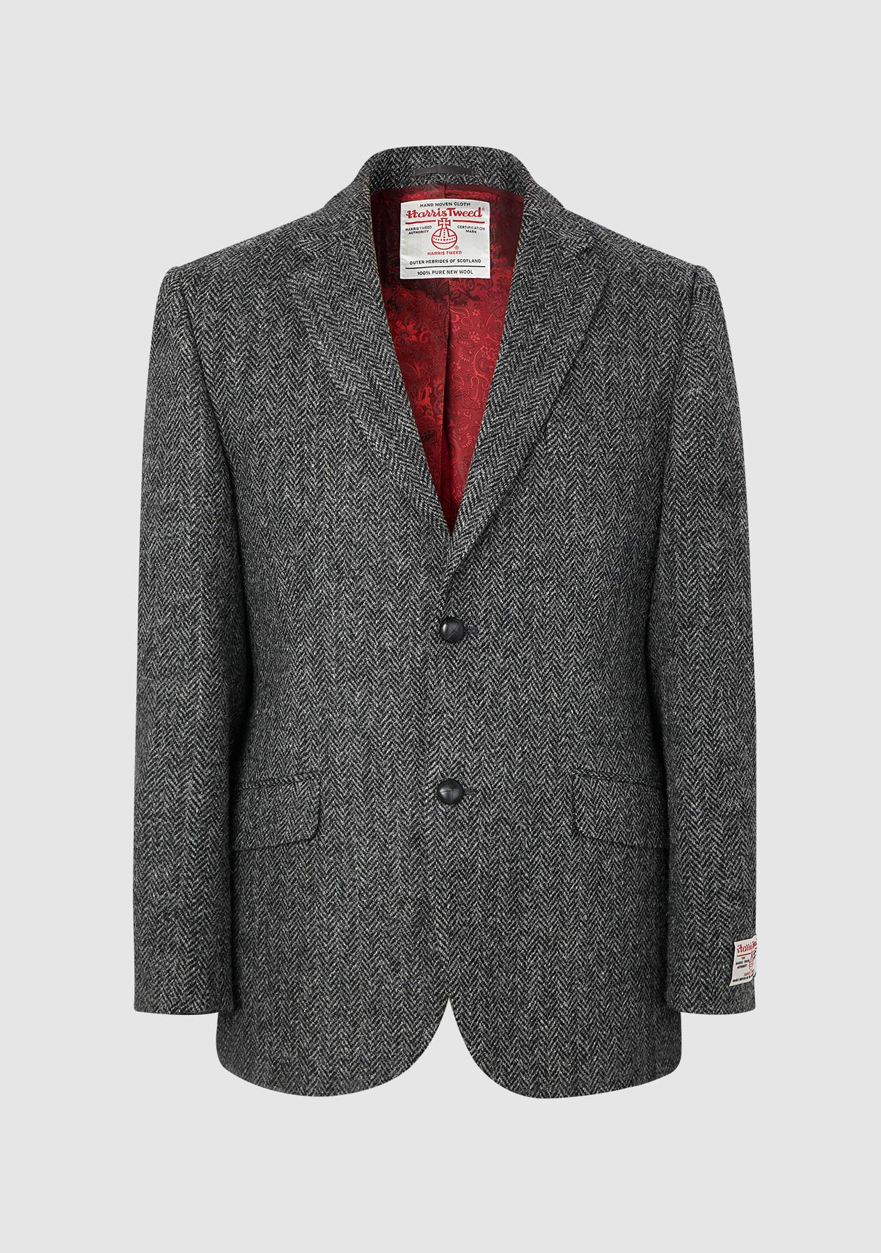 BuckTrout Harris Tweed Charcoal Jacket 