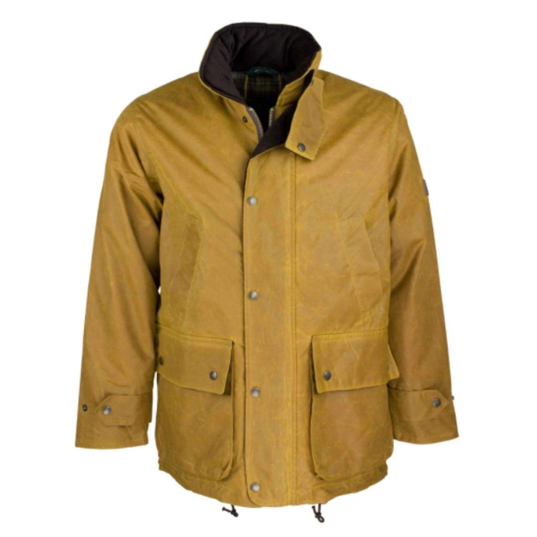 Antique gold waxed men's jacket with Kingsbridge Gold Wax Cotton Jacket