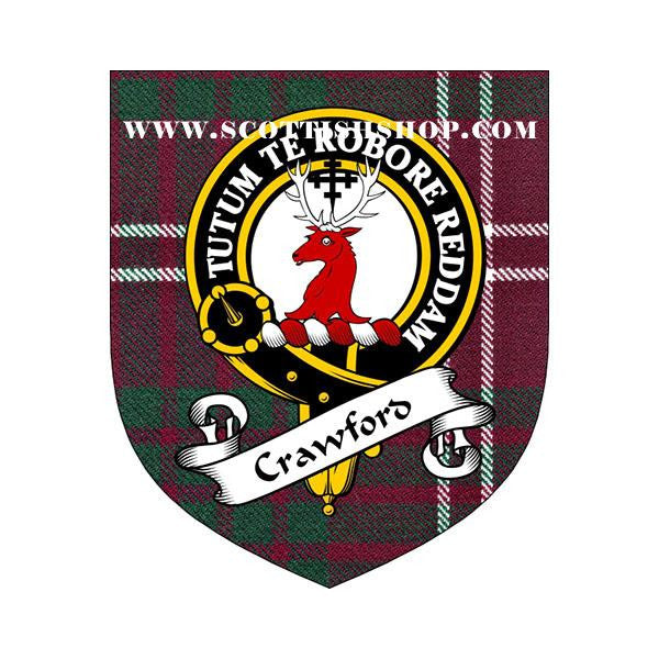 Tartanforlife Crawford Clan buy Badge Tartan Rug