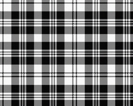 Scott Black&White Modern Tartan 11oz Cloth | Scottish Shop