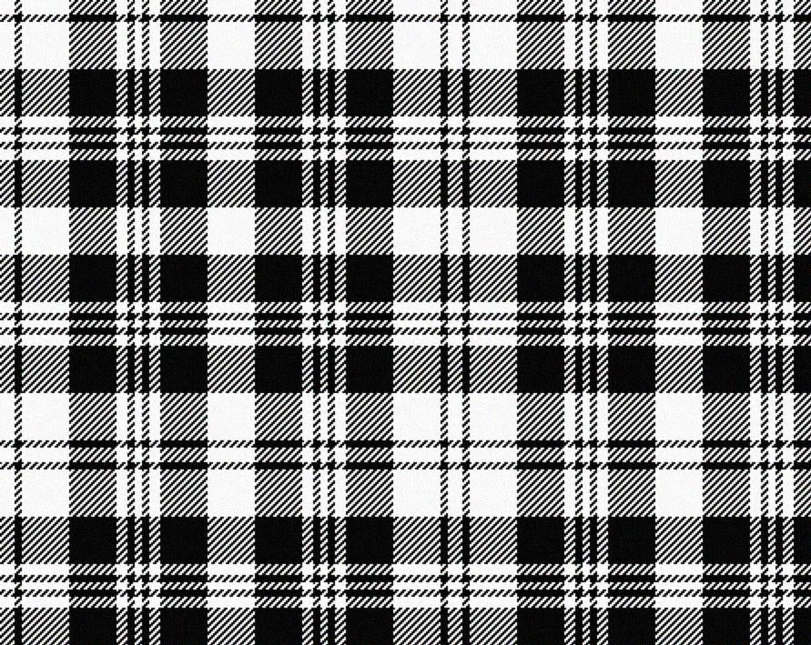 Scott Black&White Modern Tartan 11oz Cloth | Scottish Shop