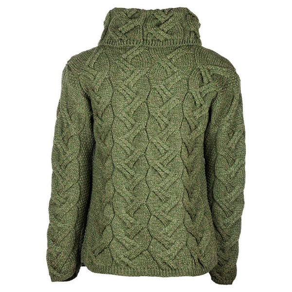 Super Soft Meadow Green Merino Cowl Neck Sweater