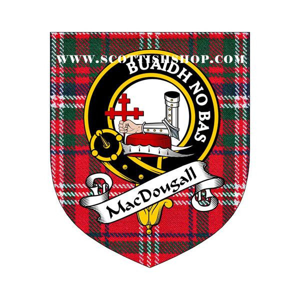 MacDougall Clan Crest Tartan Whisky Glass|Scottish Shop