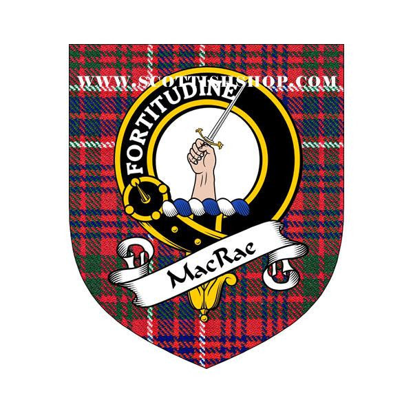 MacRae Clan Crest Tartan Whisky Glass |Scottish Shop