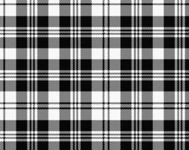 Scott Black & White Tartan Pocket Square |Scottish Shop