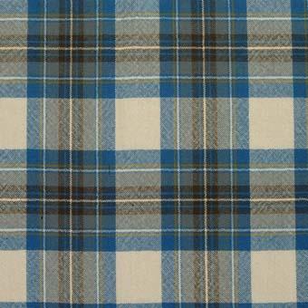 Stewart Muted Blue Weathered Tartan Pocket Square | Scottish Shop