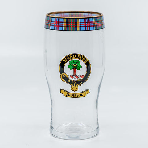 Anderson Clan Crest Pint Glass