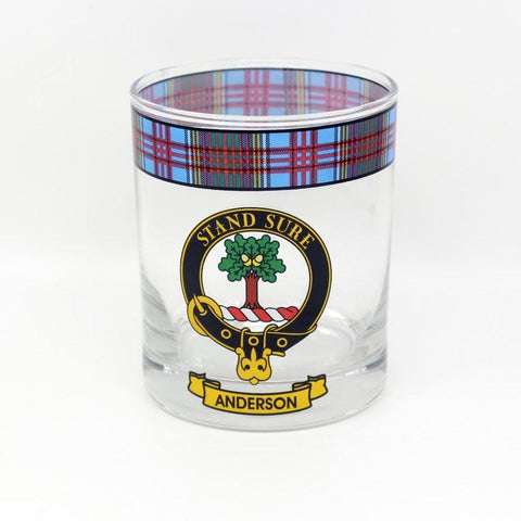 Anderson Clan Crest Whisky Glass