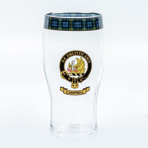 Campbell Clan Crest Pint Glass