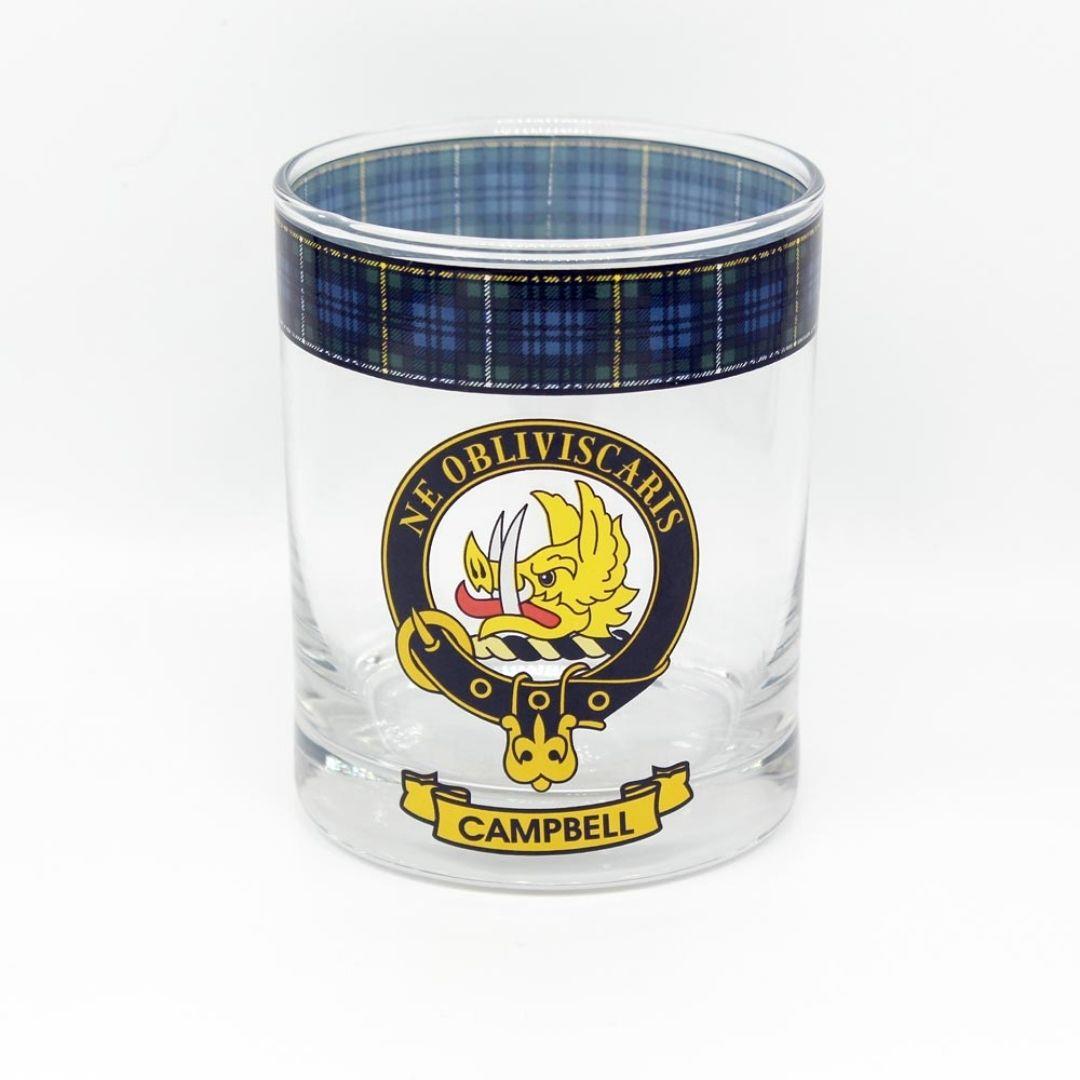 Campbell Clan Crest Whisky Glass