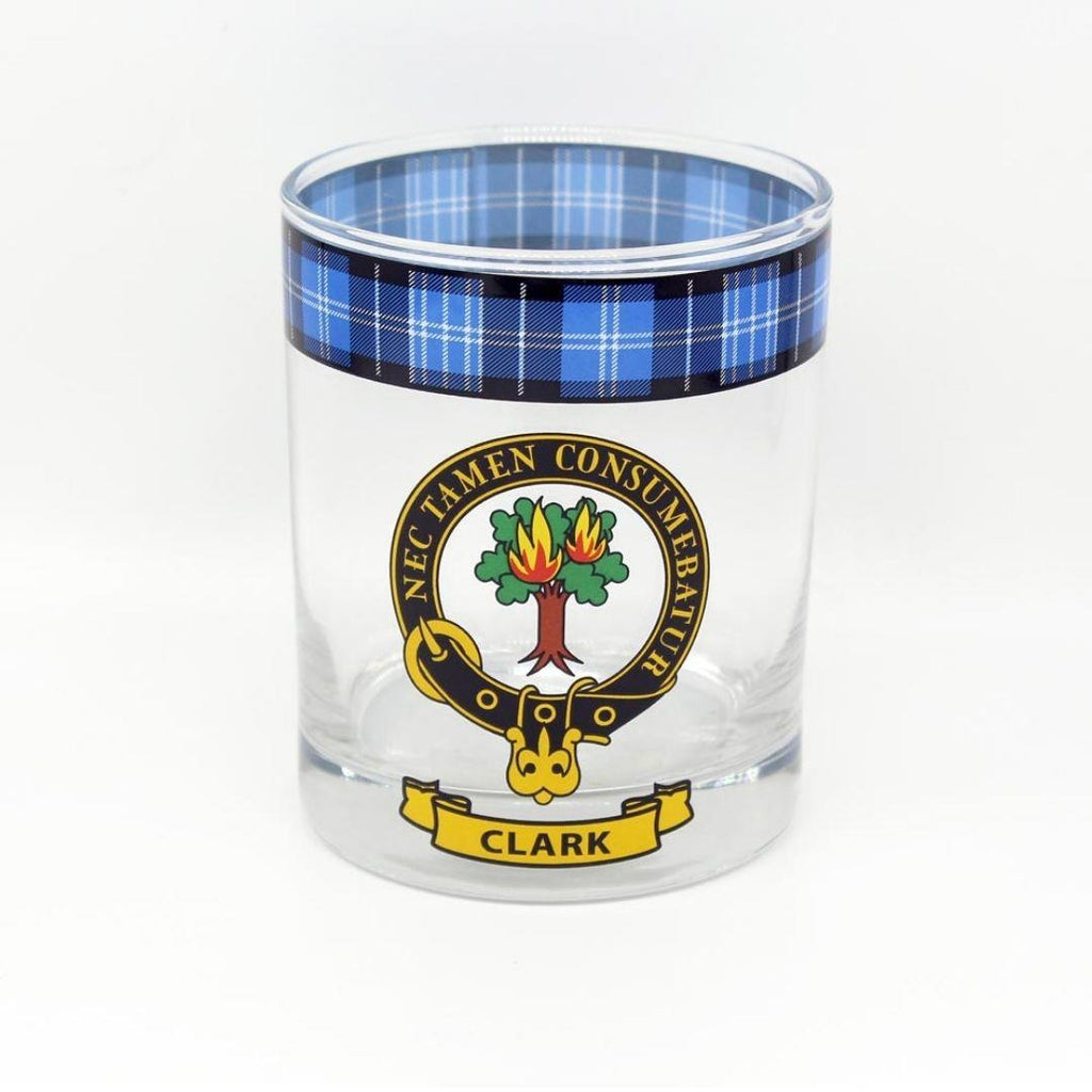 Clark Clan Crest Whisky Glass