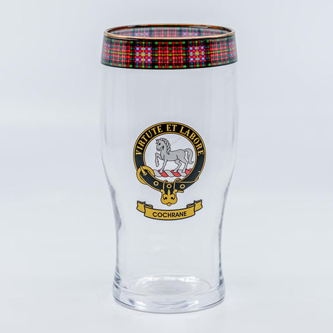Cochrane Clan Crest Pint Glass