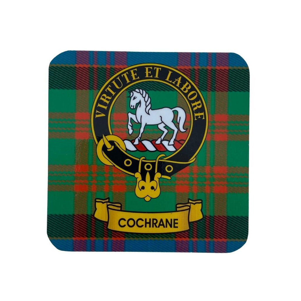 Cochrane Clan Crest Cork Coaster | Scottish Shop