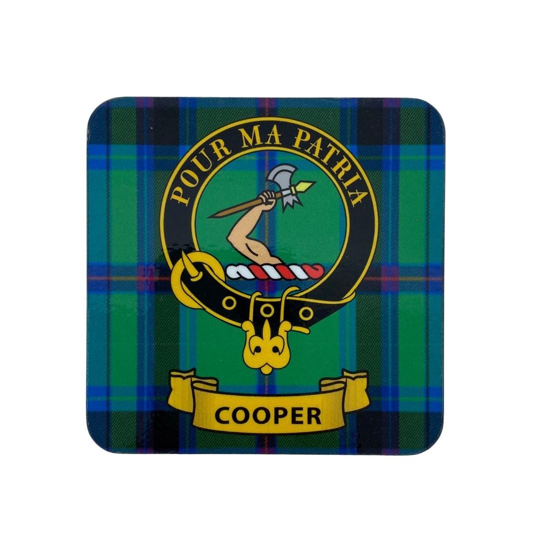 Cooper Clan Crest Cork Coaster | Scottish Shop