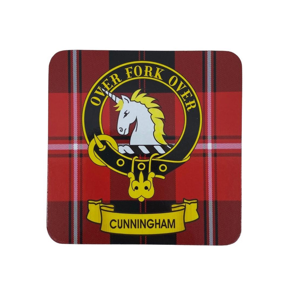 Cunningham Clan Crest Cork Coaster | Scottish Shop