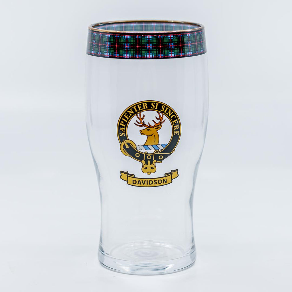 Davidson Clan Crest Pint Glass