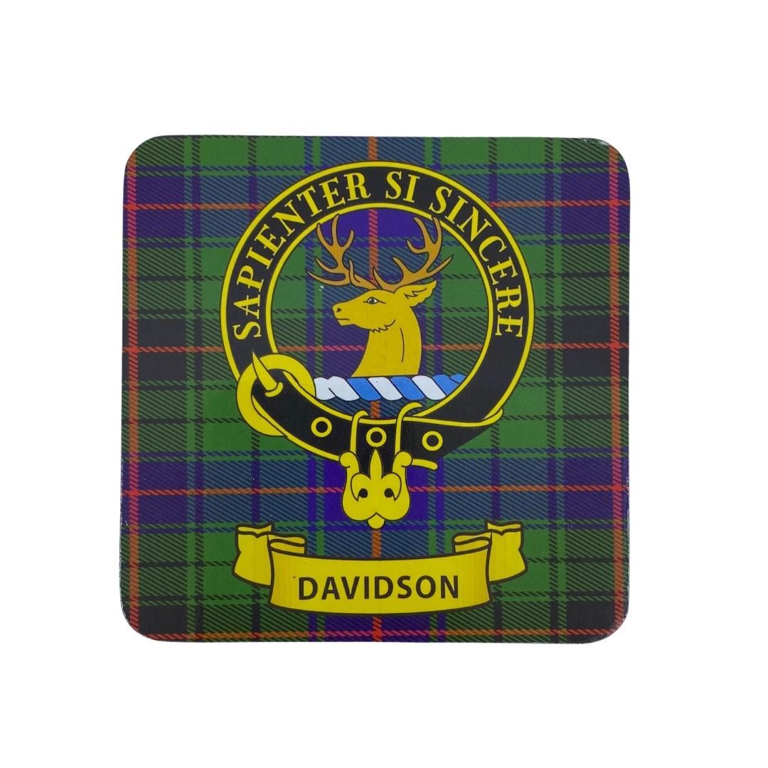 Davidson Clan Crest Cork Coaster | Scottish Shop