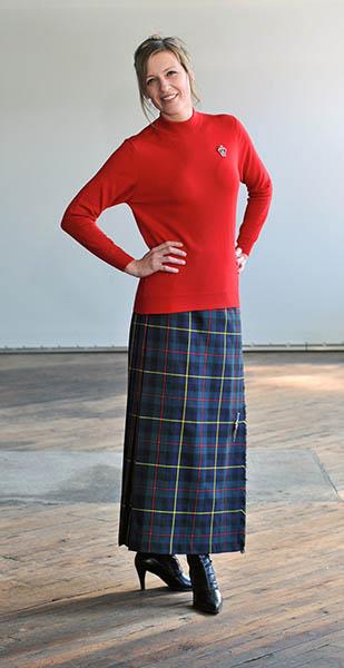 Morrison Red Modern Hostess Kilt | Scottish Shop