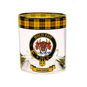 Forbes Clan Crest Tartan Whisky Glass |Scottish Shop
