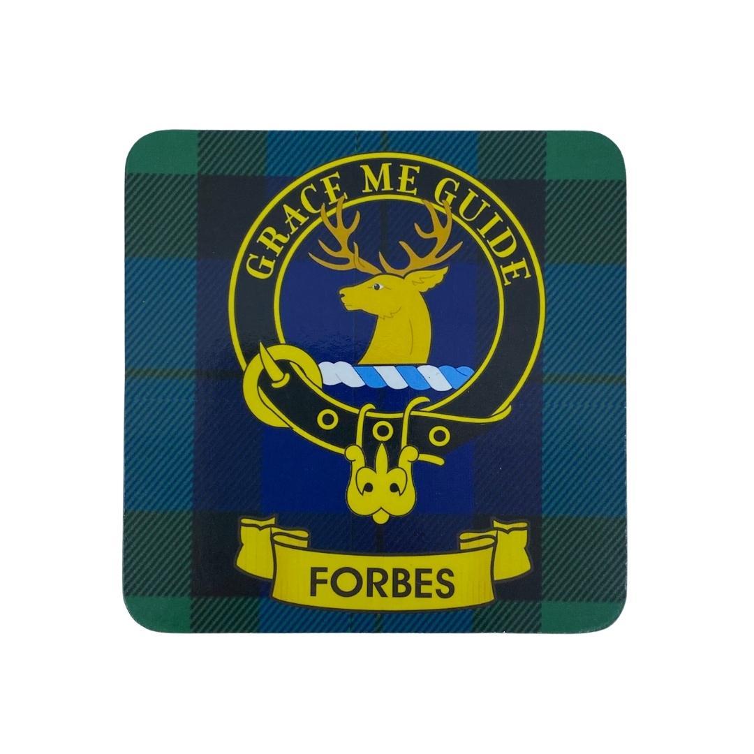 Forbes Clan Crest Cork Coaster | Scottish Shop