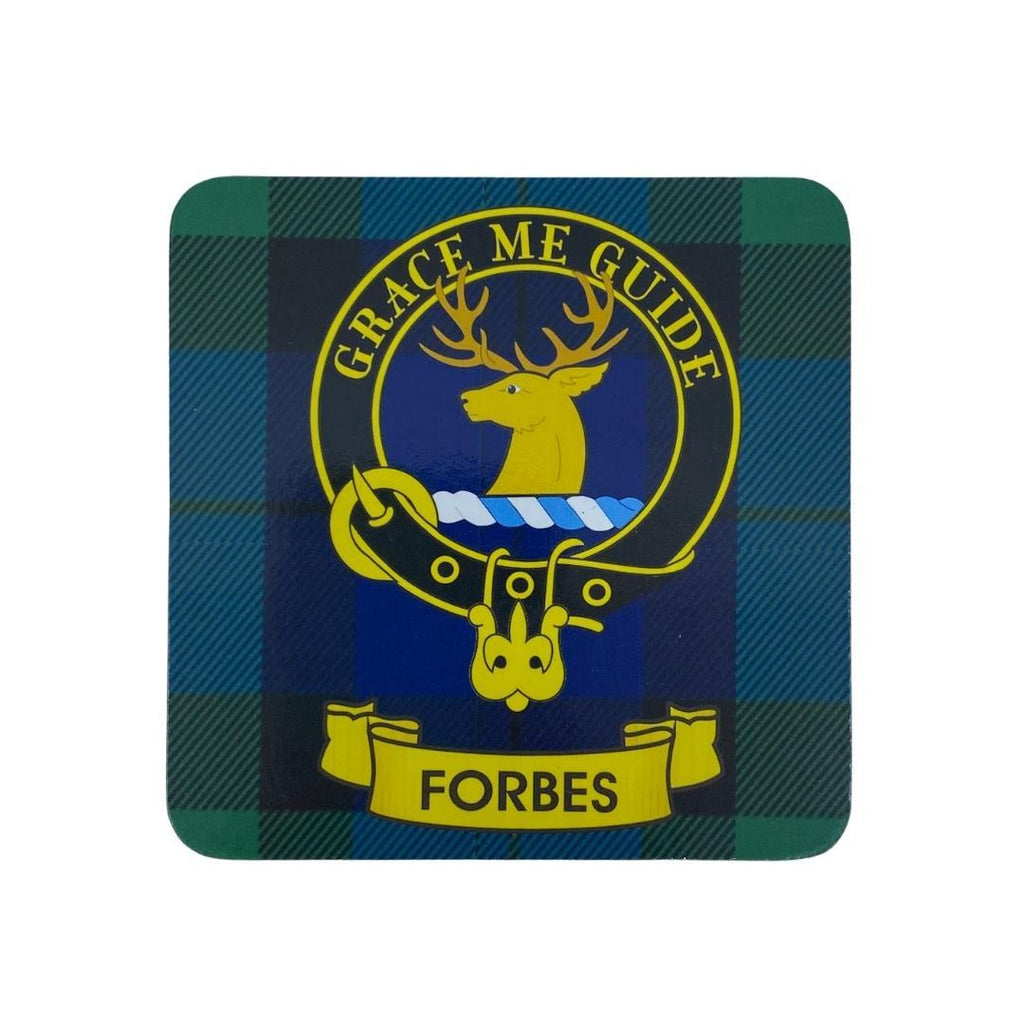 Forbes Clan Crest Cork Coaster | Scottish Shop
