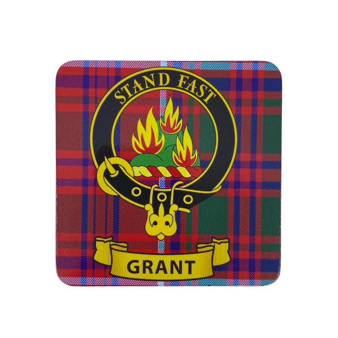 Grant Clan Crest Cork Coaster | Scottish Shop