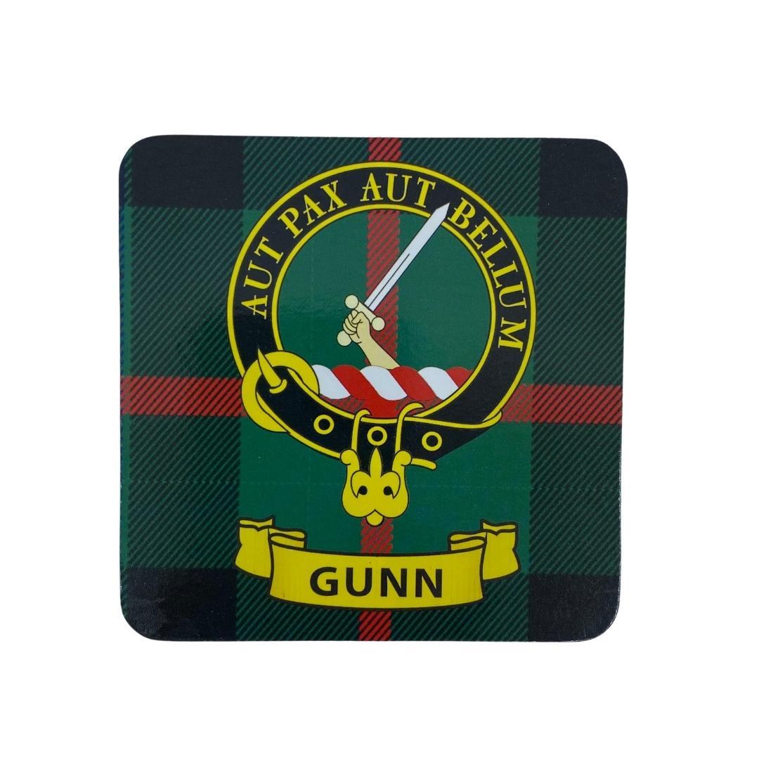 Gunn Clan Crest Cork Coaster | Scottish Shop