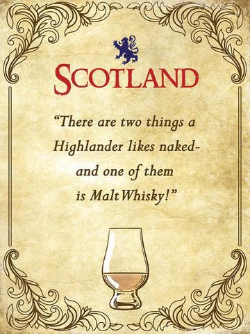 Whisky Highlander Metal Sign | Scottish Shop