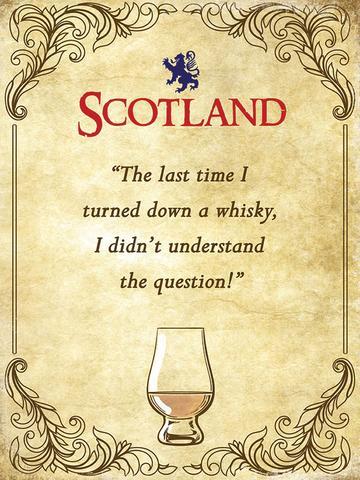 Whisky Question Metal Sign | Scottish Shop