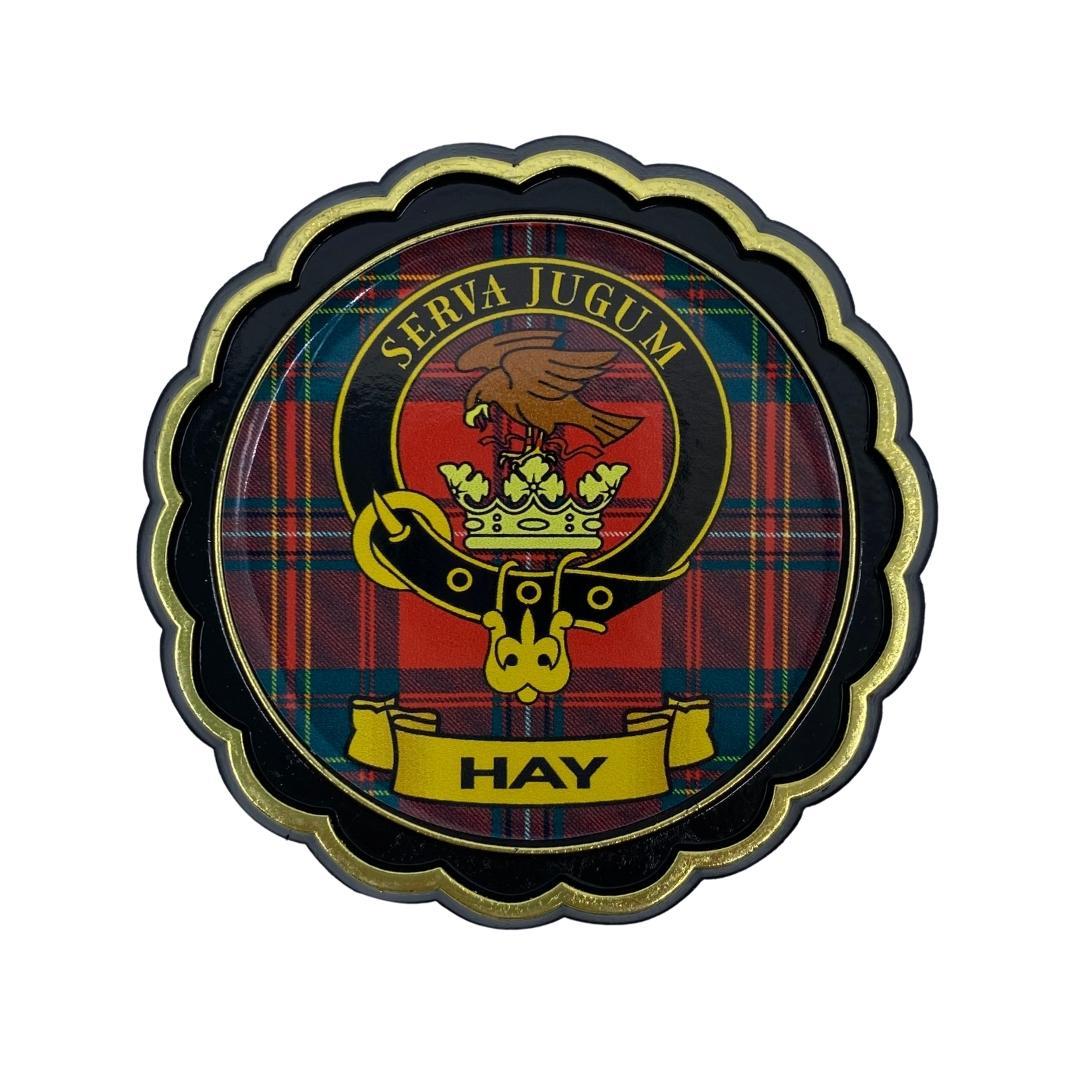 Hay Scottish top Clan Crest Badge Tankard