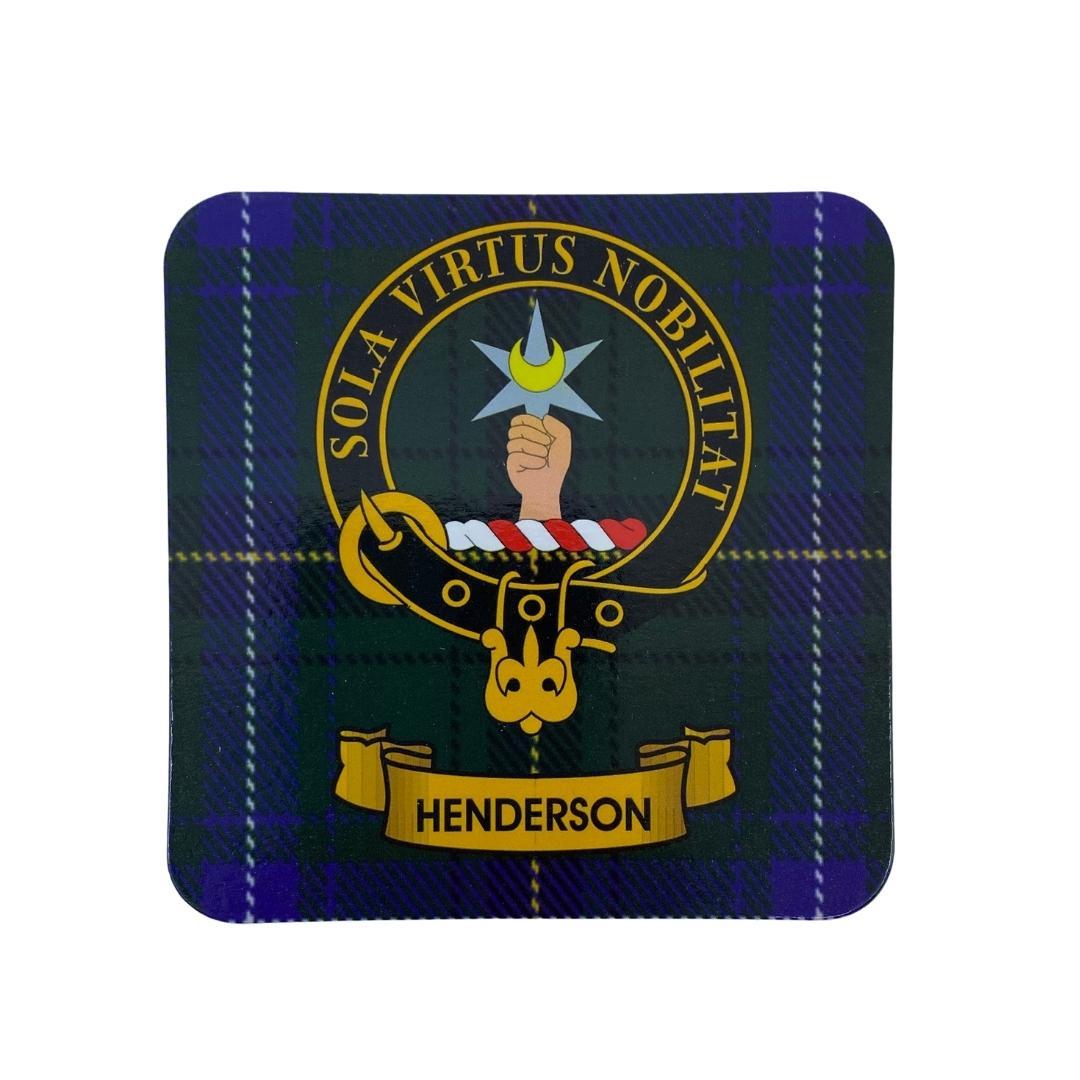 Henderson Clan Crest Cork Coaster | Scottish Shop