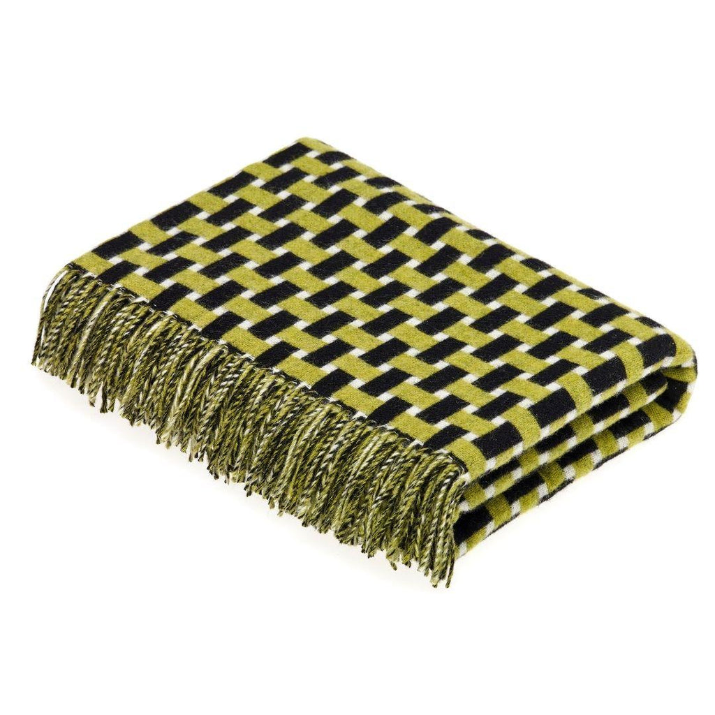 Rectangle Pattern Blanket - Lime