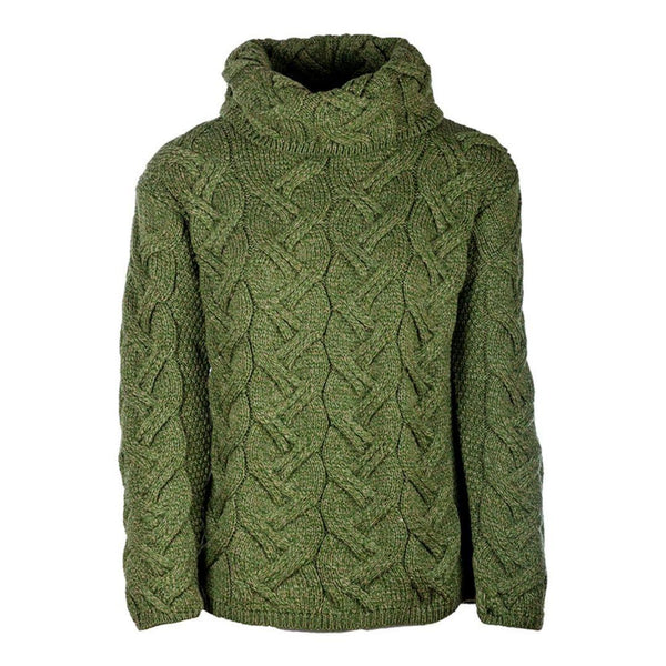 Super Soft Meadow Green Merino Cowl Neck Sweater