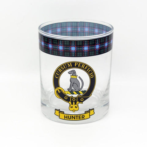 Hunter Clan Crest Whisky Glass