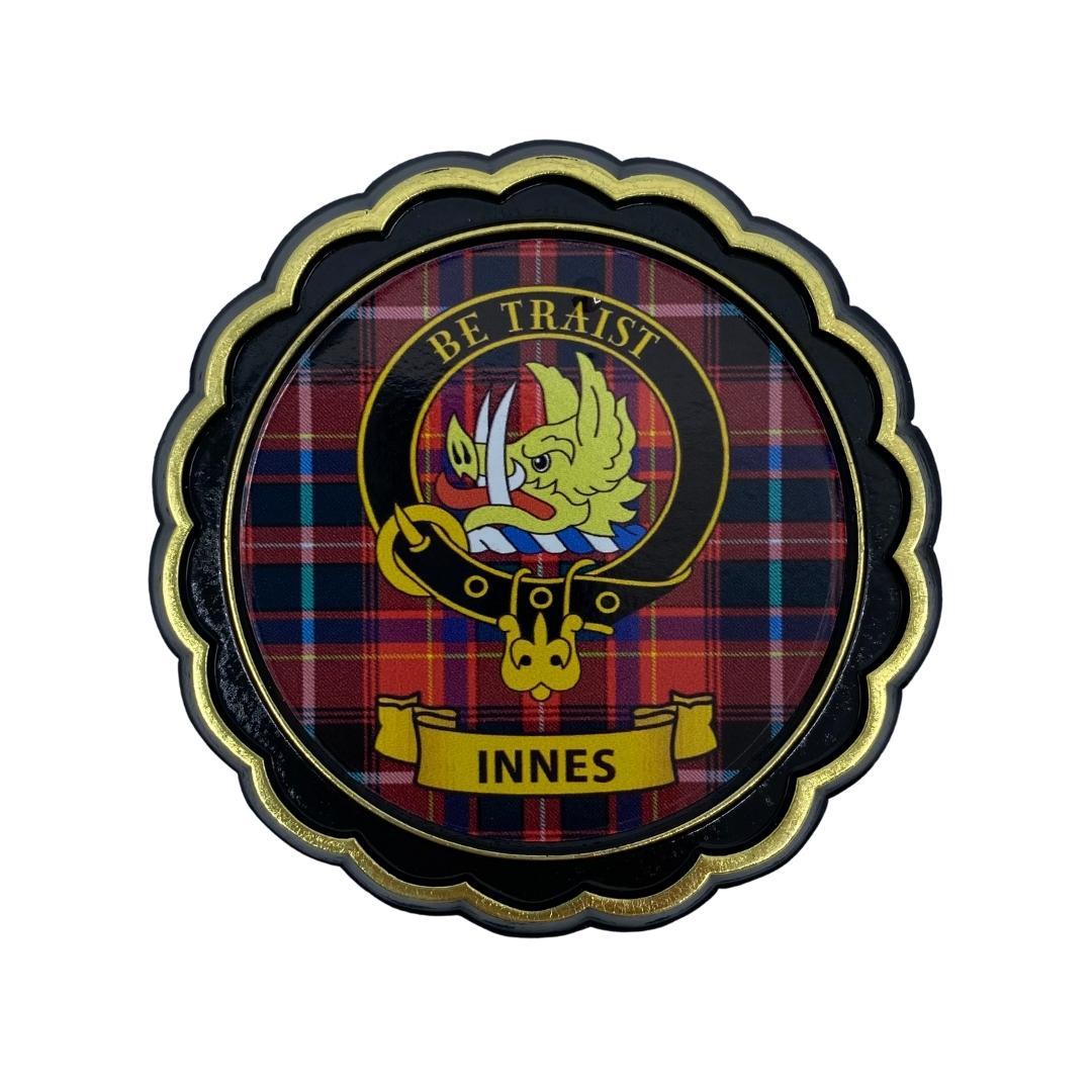 Innes Clan Crest Interlace Kilt Buckle, on sale Scottish Badge