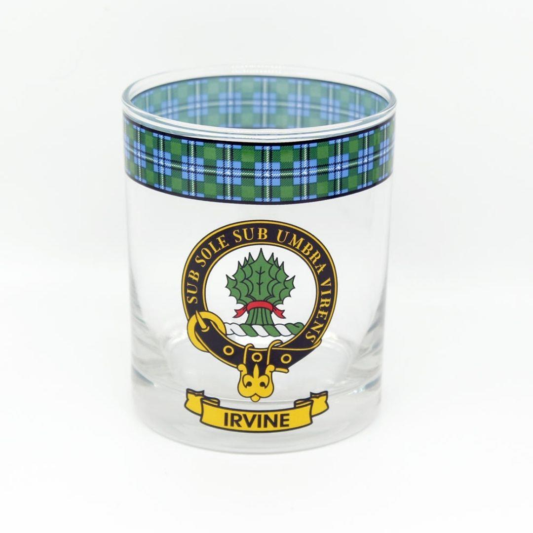 Irvine Clan Crest Whisky Glass