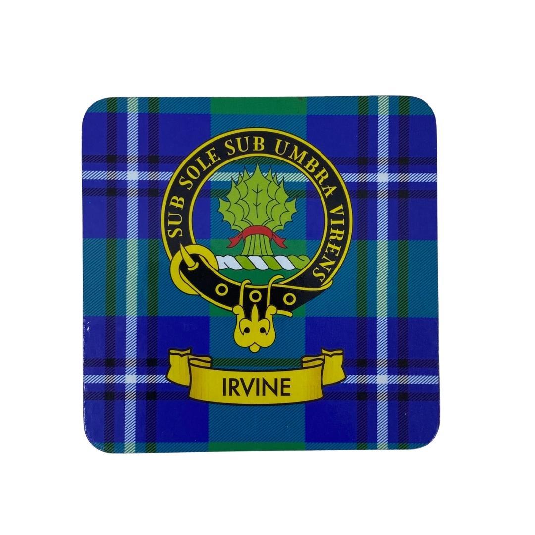 Irvine Clan Crest Cork Coaster | Scottish Shop