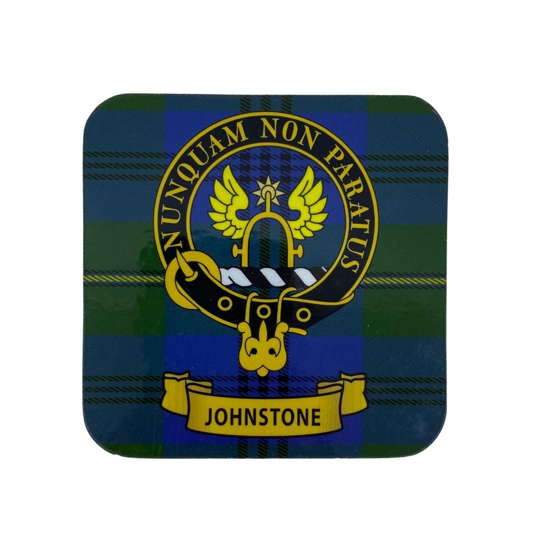 Johnstone Clan Crest Cork Coaster | Scottish Shop