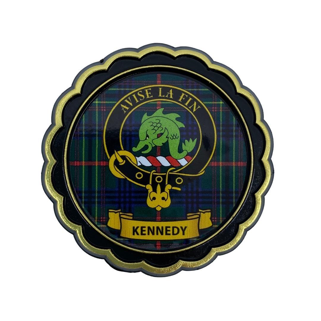 Tartanforlife Kennedy 2024 Clan Badge Tartan Blanket