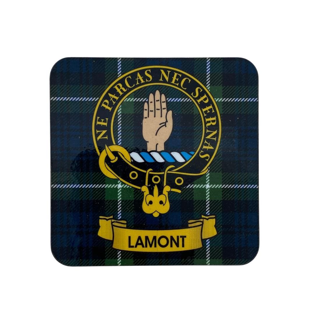 Lamont Clan Crest Cork Coaster | Scottish Shop