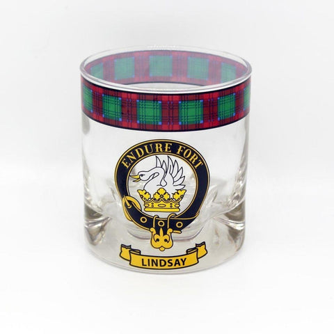 Lindsay Clan Crest Whisky Glass