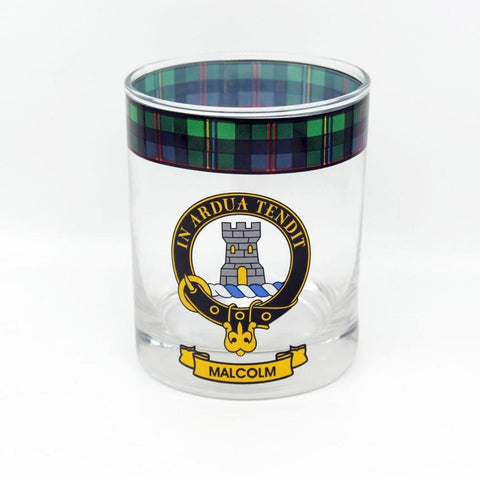 Malcolm Clan Crest Whisky Glass