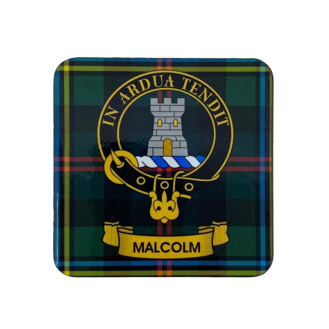 Malcolm Clan Crest Cork Coaster | Scottish Shop