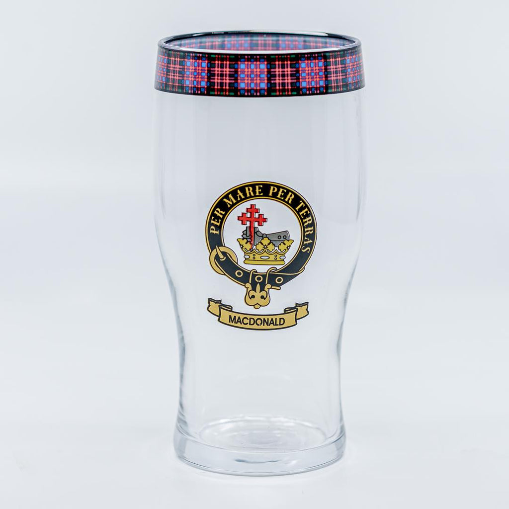 MacDonald Clan Crest Pint Glass