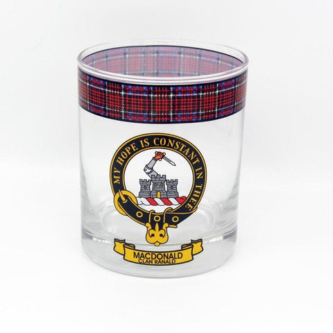 MacDonald of Clan Ranald Clan Crest Whisky Glass